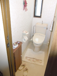 手洗いカウンター付きトイレで使い勝手が良く衛生的な空間に